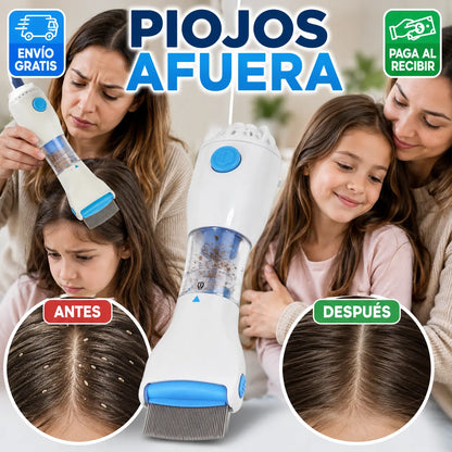 Sacapiojos Eléctrico | Peina, aspira y atrapa piojos y liendres desde la primera pasada
