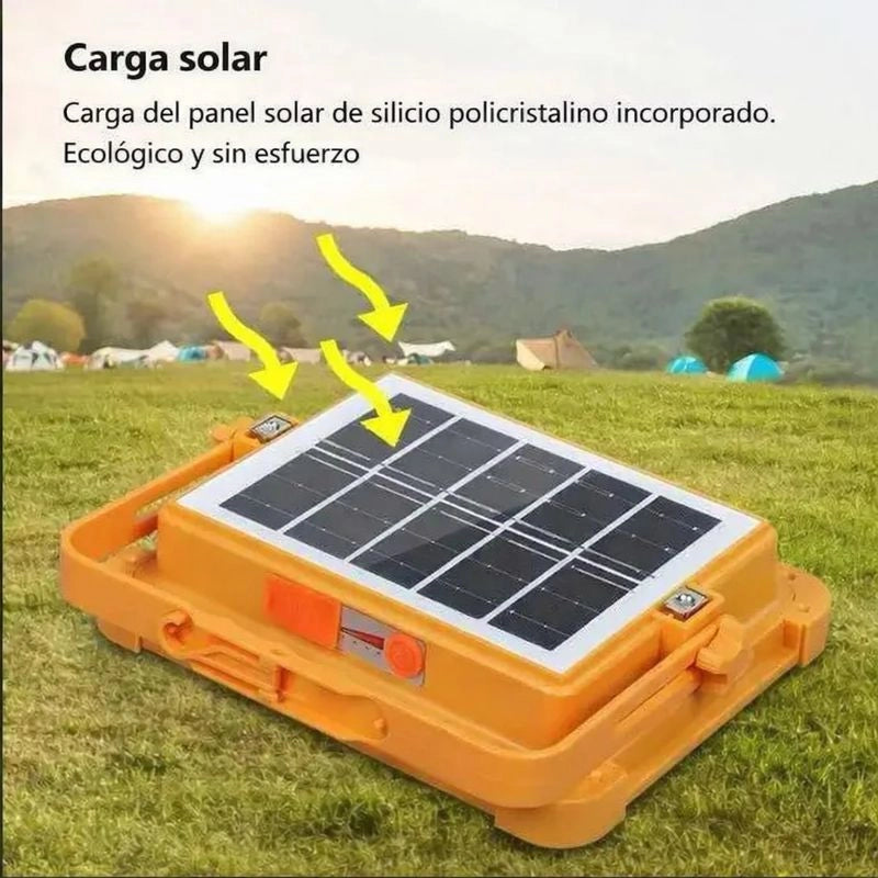 SolarLux Pro – Lámpara Solar Portátil con Power Bank
