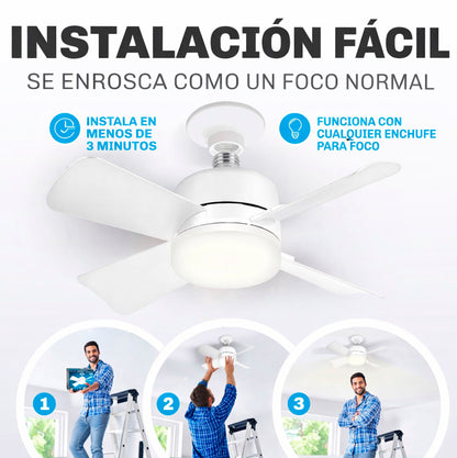 LumiVent TM | Ventilador con Luz LED | 2 EN 1 Ilumina y Refresca