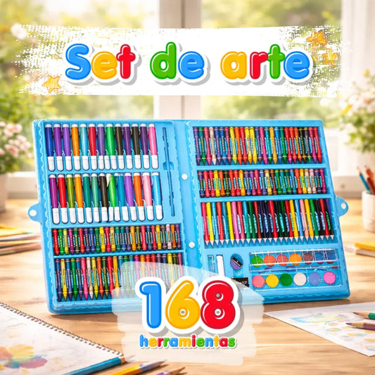 Set de Arte 168 Piezas — Ideal para aprender, crear y entretenerse 🎨